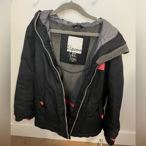 RipZone Youth Small Insulated Black Winter Jacket Waterproof Girl’s Ski Snow S